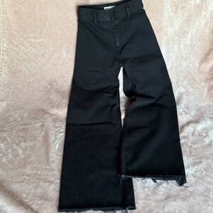 Zara Black Wide Leg Flare Jeans